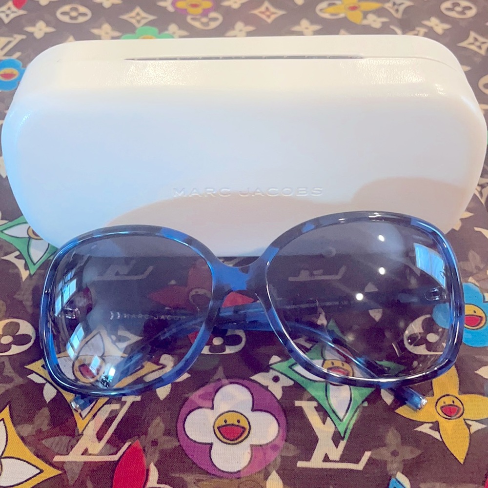 Marc Jacobs Blue Tortoise big sunglasses